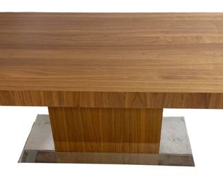 3148 - Aris Dining Table with Folding Leaves 30" x 72" x 40" veneer chips at corners