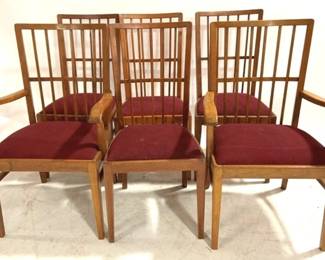 9749 - 6 Mid Century Dining Chairs - 39" x 17" x 18"