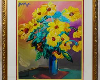 1527 - Peper Max Framed Giclee of Flowers 28x24