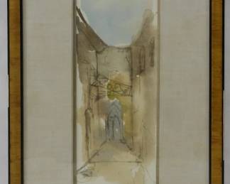1251 - Signed Watercolor Frame 1972 14x18.5