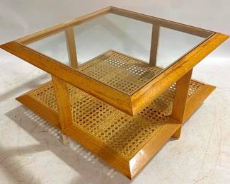 4324 - Pair of Chelsea House Rockefeller Tables 27 x 23 x 23 Brass & Marble Side Tables, Modern