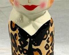 9345 - Ceramic Bella Casa Susan Paley by Ganz Vase 9.5 x 4