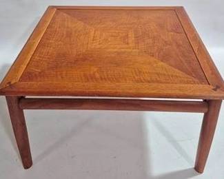 9223 - Drexel Parallel Inlaid Mid-Century Cocktail Table 16.5 x 30 x 30