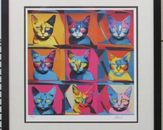 9028 - 9 LIVES LIMITED EDITION PRINT 368/500 21.5 X 22