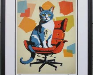 9027 - CHAIRMAN MEOW LIMITED EDITION PRINT 22 X 26