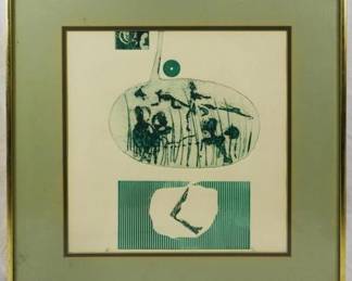 1535 - Framed Abstract Art 19.5x19.5