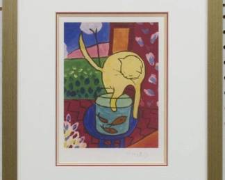 9010 - CAT IN FISH BOWL PRINT BY HENRI MATISSE 14.5 X 17