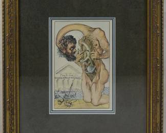 1542 - "The Essays of Michel De Montaigne" Salvador Dali, 1st Edition Print copy 16x13