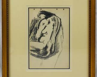 1543 - Hans Foy Original Drawing with Paperwork 17x14