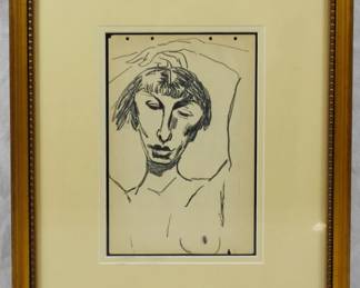 1544 - Hans Foy Original Drawing with Paperwork 17x14
