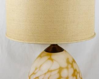 823 - Murano Mottled Art Glass Lamp 37.5" You are buying a used as-is electric/electronic item. We do not guarantee all components are present, and if it is not expressly stated, it is untested.