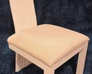 9236 - High Back White Lacquer Chair 38 x 19 x 19
