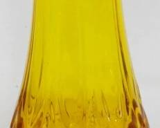 1191 - Amber Swung Glass Vase 16.5"