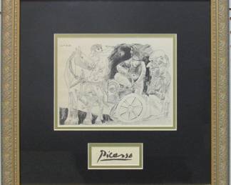 9092 - 1969 PICASSO EROTIC WITH COA 18 X 18
