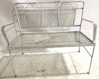 3032 - Vintage Metal Double Bench - 31" x 29" x 21"