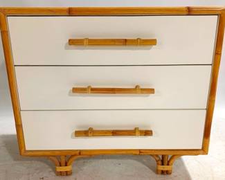 4326 - Modern History Mirage 1 Drawer Chest brass accents 32 x 38 x 19