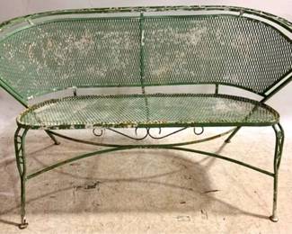 9193 - John Salterini Metal Outdoor Settee 30 x 55 x 26