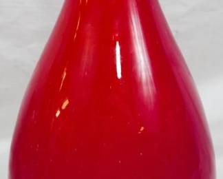 558 - Murano Red Art Glass 11" Vase
