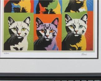 9029 - MID CENTURY MEOW LIMITED EDITION PRINT 50/500 21.5 X 25.5