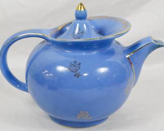 541 - Hall China Blue Windshield Teapot 7x9x5