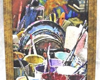 8666 - Watercolor on Canvas - Signed Cadmus 28.5" x 34.5"