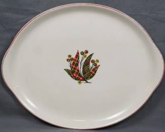 177 - Mid-Century Oval Platter 10.5x13