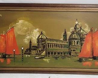 5080 - Vintage Mid-Century Spanish Wall Art 53 x 29