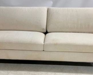3430 - Upholstered Sofa - 34 x 90 x 34 some discoloration to upholstery