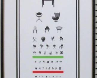 9068 - MID CENTURY EYE CHART 16 X 25