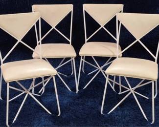 9281 - 4 Vintage US Furniture Metal Chairs 33 x 17 x 18