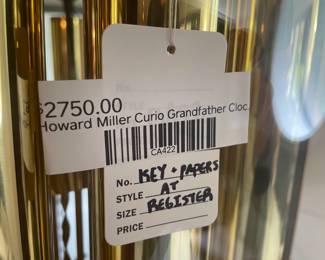 Howard Miller Curio Grandfather Clock