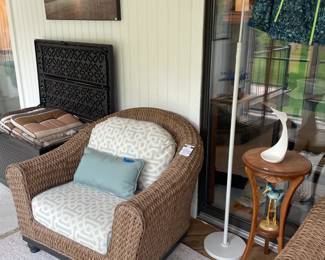 Wooden Side Table, Floor Lamp