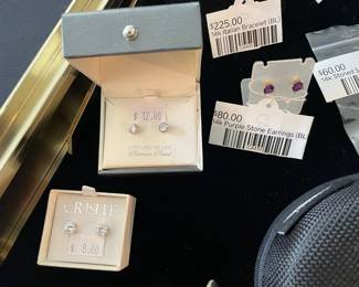 14k Purple Stone Earrings (BL)