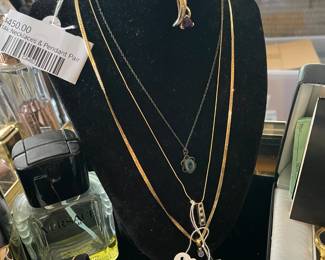 14k Diamond Necklace (BL), 14k Necklaces & Pendant Pair
