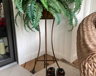 Plant Stand, Faux Fern