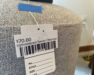 Upholstered Swivel Ottoman