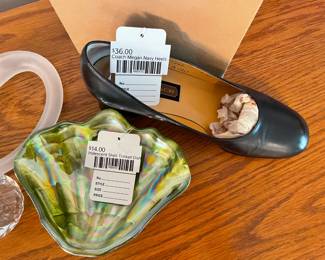 Iridescent Shell Trinket Dish, Coach Megan Navy Heels