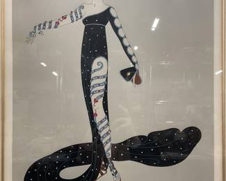 Framed Signed ERTE La Merveileuse Serigraph