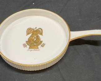 189: MCM Georges BRIARD Gilt Ceramic Tart Dish