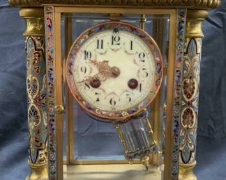 MEDAILLE D’ARGENT French Enameled Mantel Clock