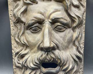 108: Iron Face Figural Wall Hanging