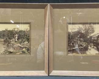 Lot 2 Antique Framed Japanese Albumen Prints