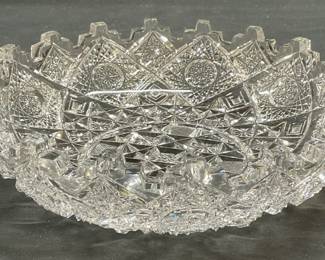 107: Antq ABP Clark Pima Donna Hand Cut Glass Bowl
