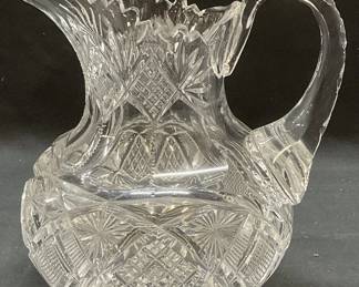 88: Antique ABP LIBBEY Harvard Cut Glass Pitcher