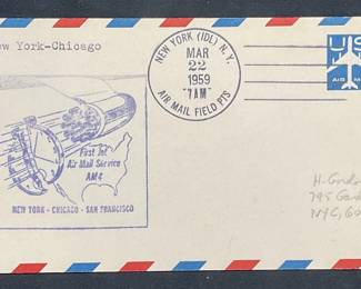 1959 First Jet Air Mail Commemorative Cover