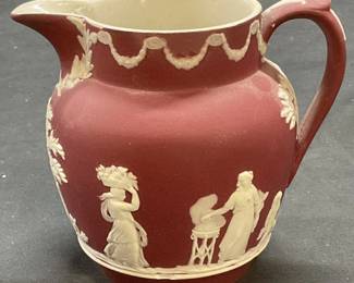 114: Wedgwood Crimson Jasperware Creamer Jug England