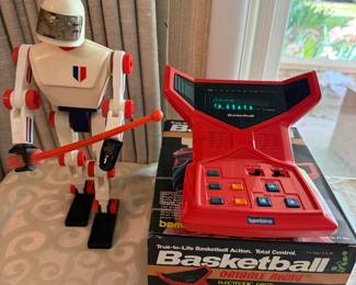 Vintage Super Guy Goro/Mighty Max Maximum Man 
Vintage Bambino Basketball Dribble Away Electronic Game - Works!!
