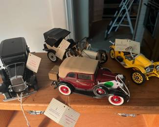 Franklin mint vintage cars with tags