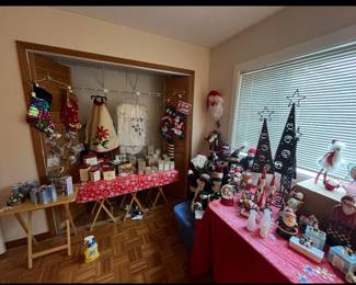 Christmas ornaments and decorations with many vintage items to see