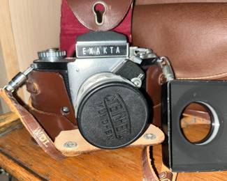 Vintage camera with lenses and bags Exakta